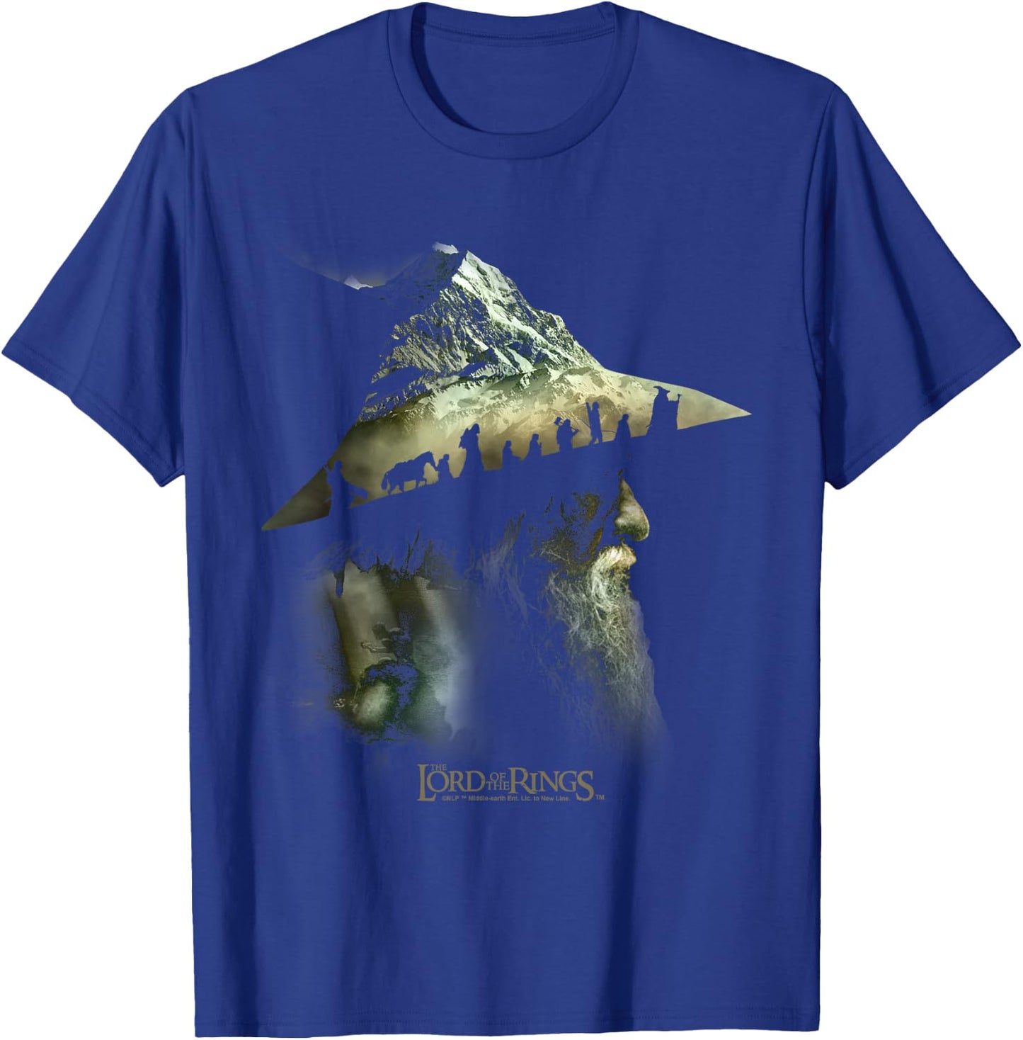The Lord of the Rings Gandalf Fellowship Mountains T-Shirt - T-Shirt | Royal