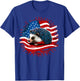 USA 4th Of July Hedgehog on Patriotic American Hedgehog T-Shirt - T-Shirt | Royal
