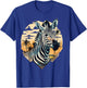 Zebra Portrait Animal Art African Animal Lovers Wildlife T-Shirt - T-Shirt | Royal