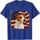 Patriotic Distressed 4th July American Flag Jack Russell T-Shirt - T-Shirt | Royal