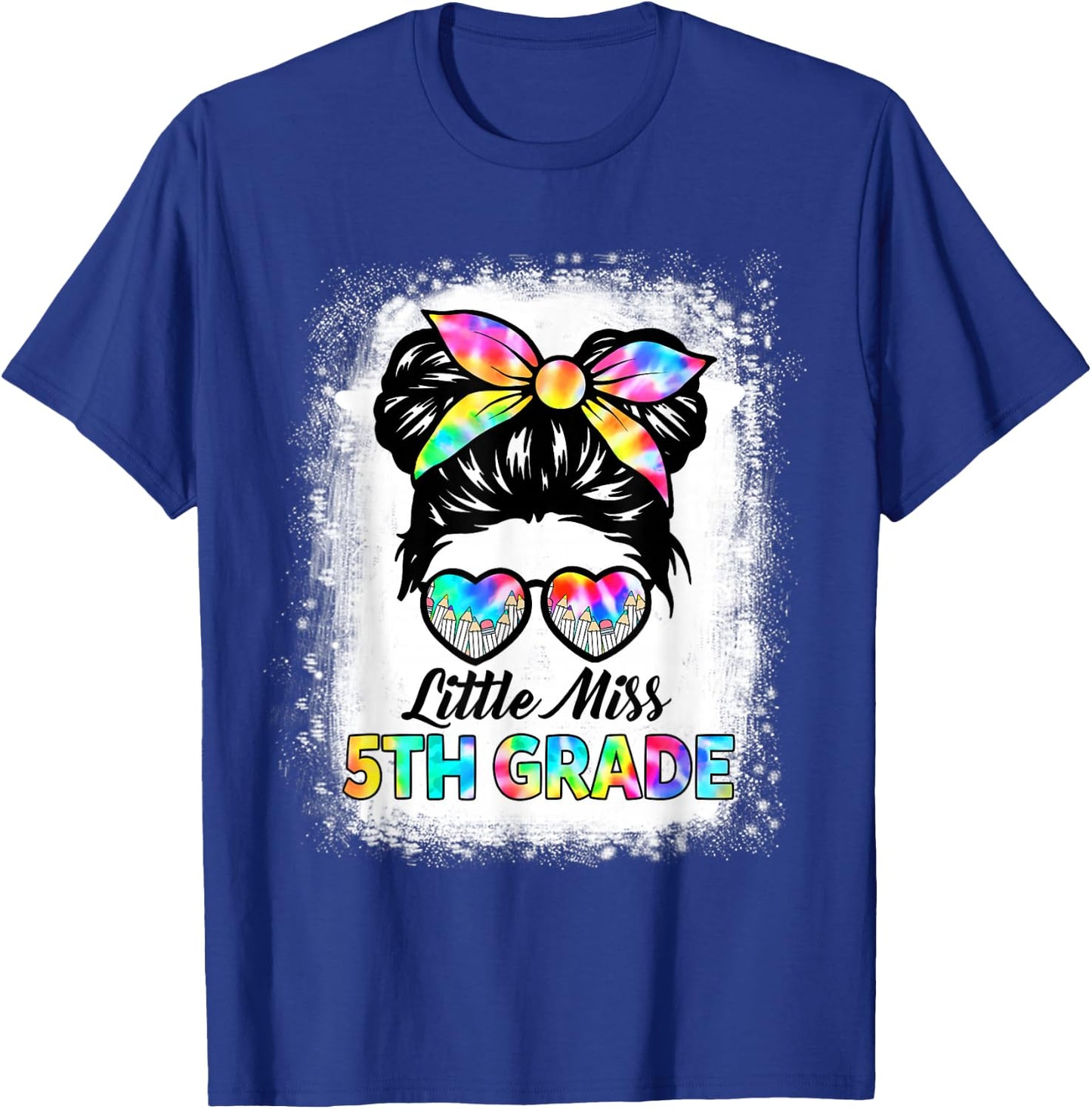 Girls Fifth Grade Back To School Cute Little Miss 5th Grade T-Shirt - T-Shirt | Royal