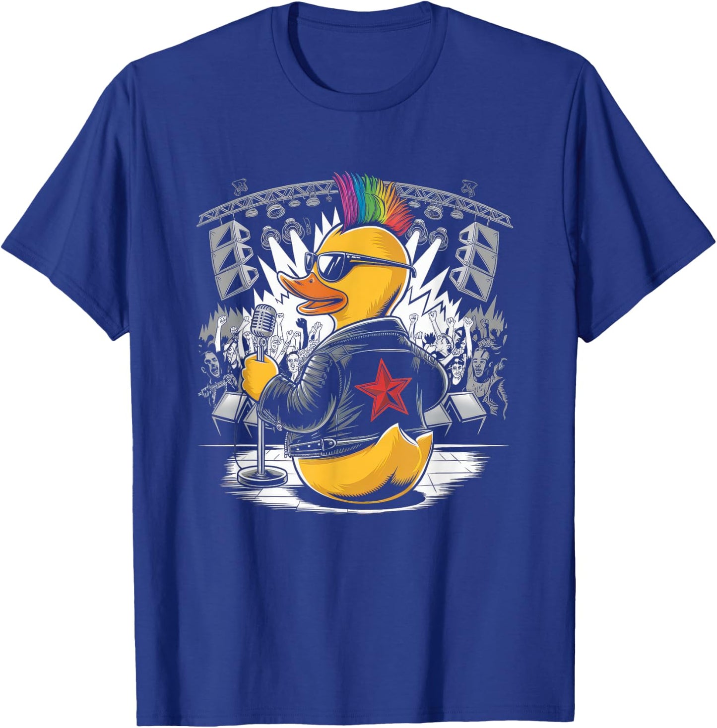 Punk Women Male Duck Rock Rock Duck Anarchy T-Shirt - T-Shirt | Royal