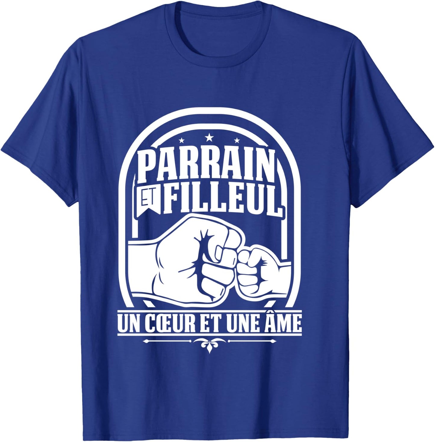 Meilleur Parrain du Monde filleul Baptême Amis Manche Longue T-Shirt - T-Shirt | Royal