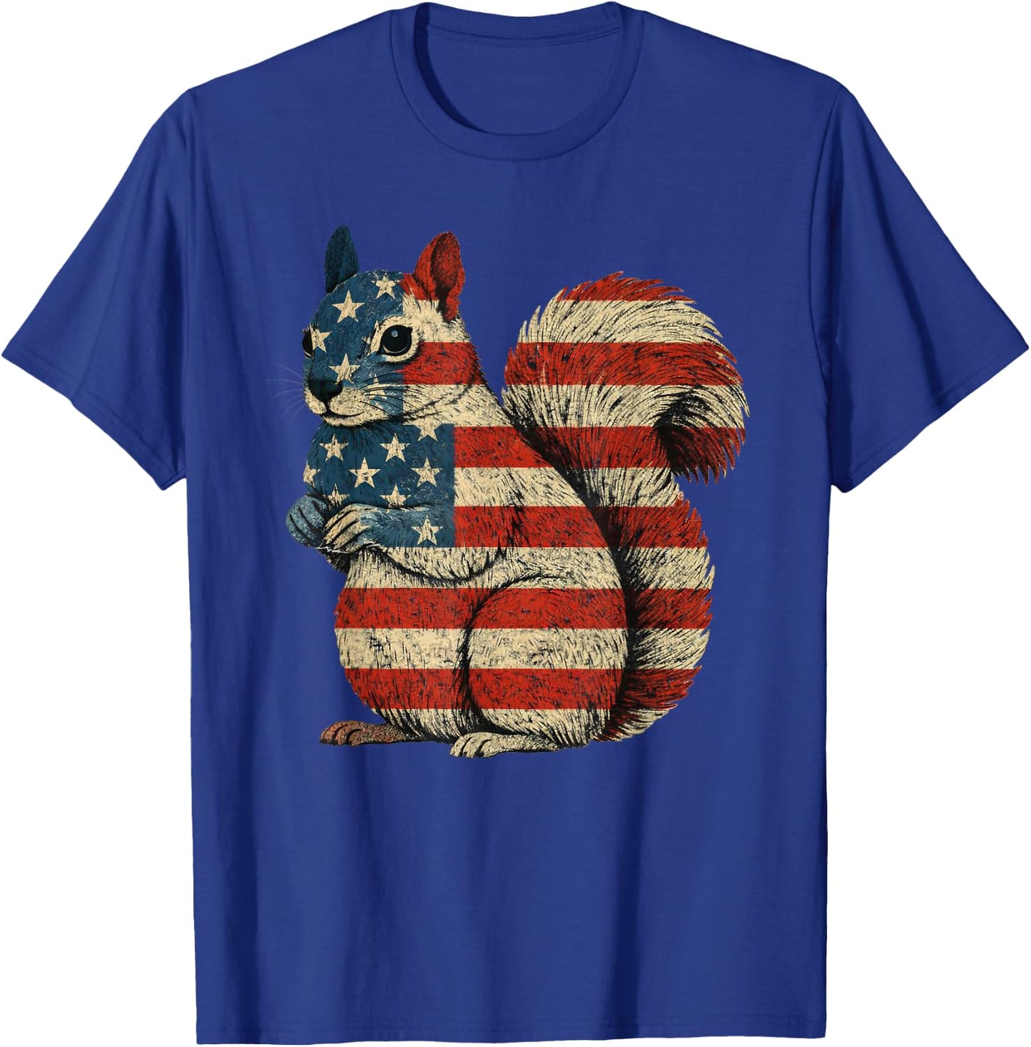 American Flag Squirrel 4th of July T-Shirt - T-Shirt | Royal