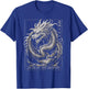 Year Of The Dragon 2024 Vintage Chinese Art Women, Men T-Shirt - T-Shirt | Royal