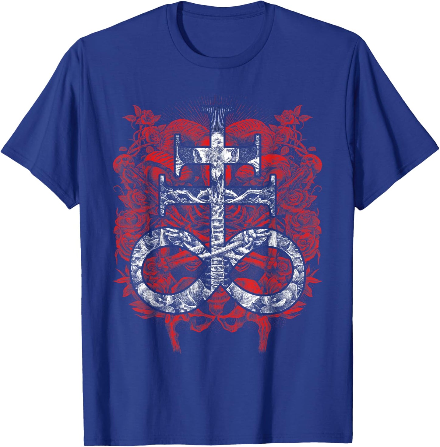 Satanic Gift Satanist Occult Leviathan Cross Baphomet T-Shirt - T-Shirt | Royal