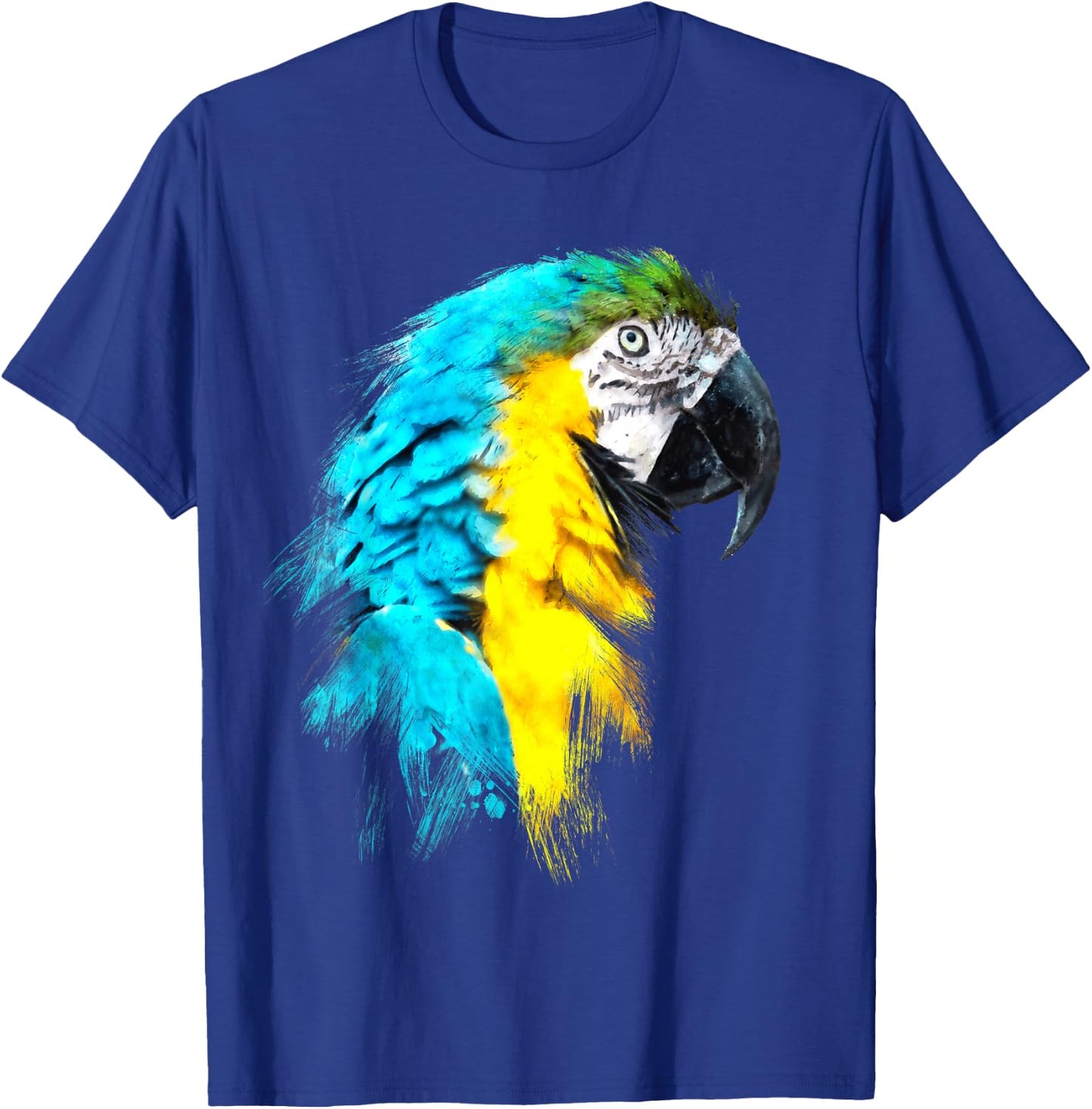 Colourful Scarlet Red Macaw Parrot Bird Painting of Watercolour T-Shirt - T-Shirt | Royal