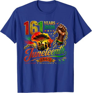 Juneteenth Freedom Resilience Unity 2026 T-Shirt - T-Shirt | Royal