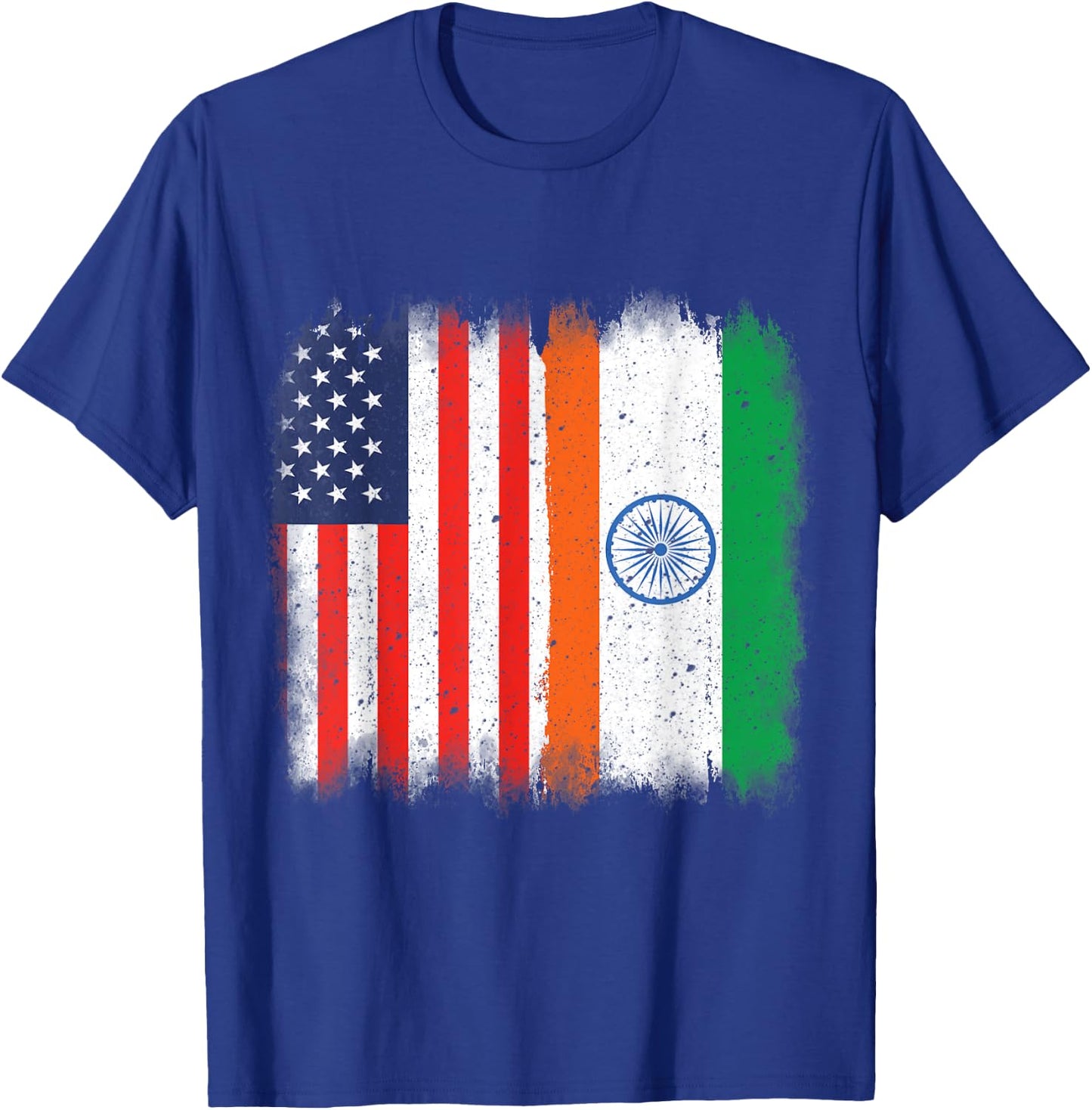 Indian American Flag India USA Hearts Patriot hIndu DNA T-Shirt - T-Shirt | Royal