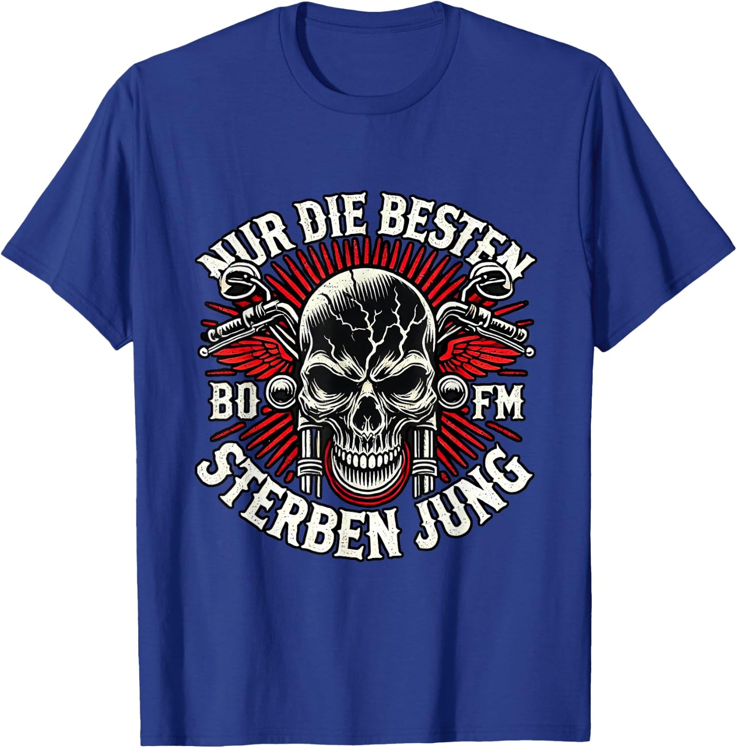 "Nur die Besten die Jung" Biker Statement Rocker , black T-Shirt - T-Shirt | Royal