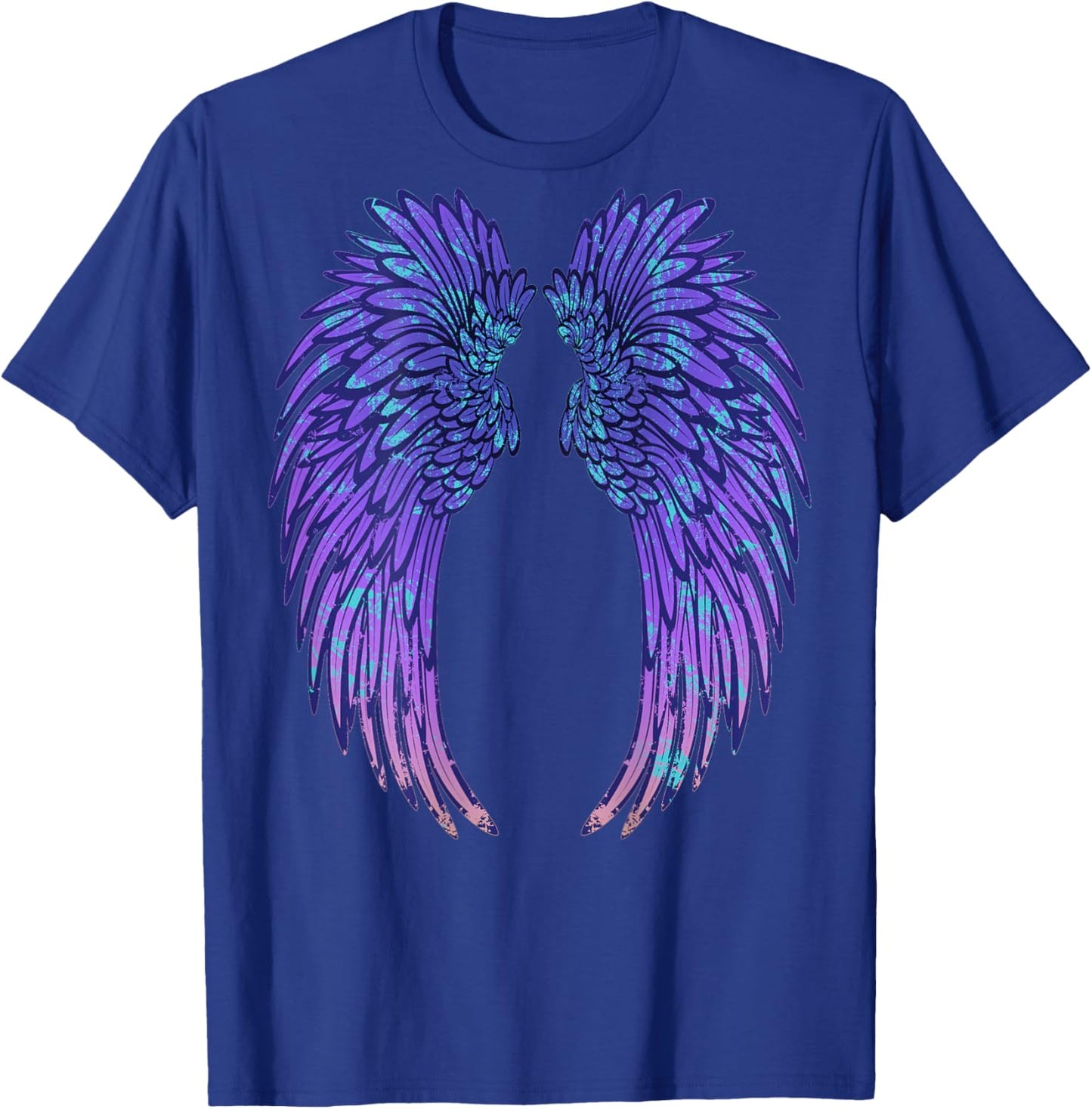 Angel Wings - Broken & Wild Wings T-Shirt - T-Shirt | Royal