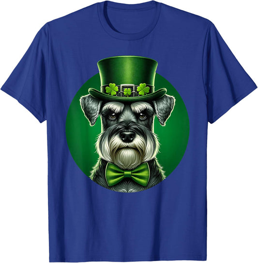 Funny Miniature Schnauzer Dog St Patricks Day Pet Lover T-Shirt - T-Shirt | Royal