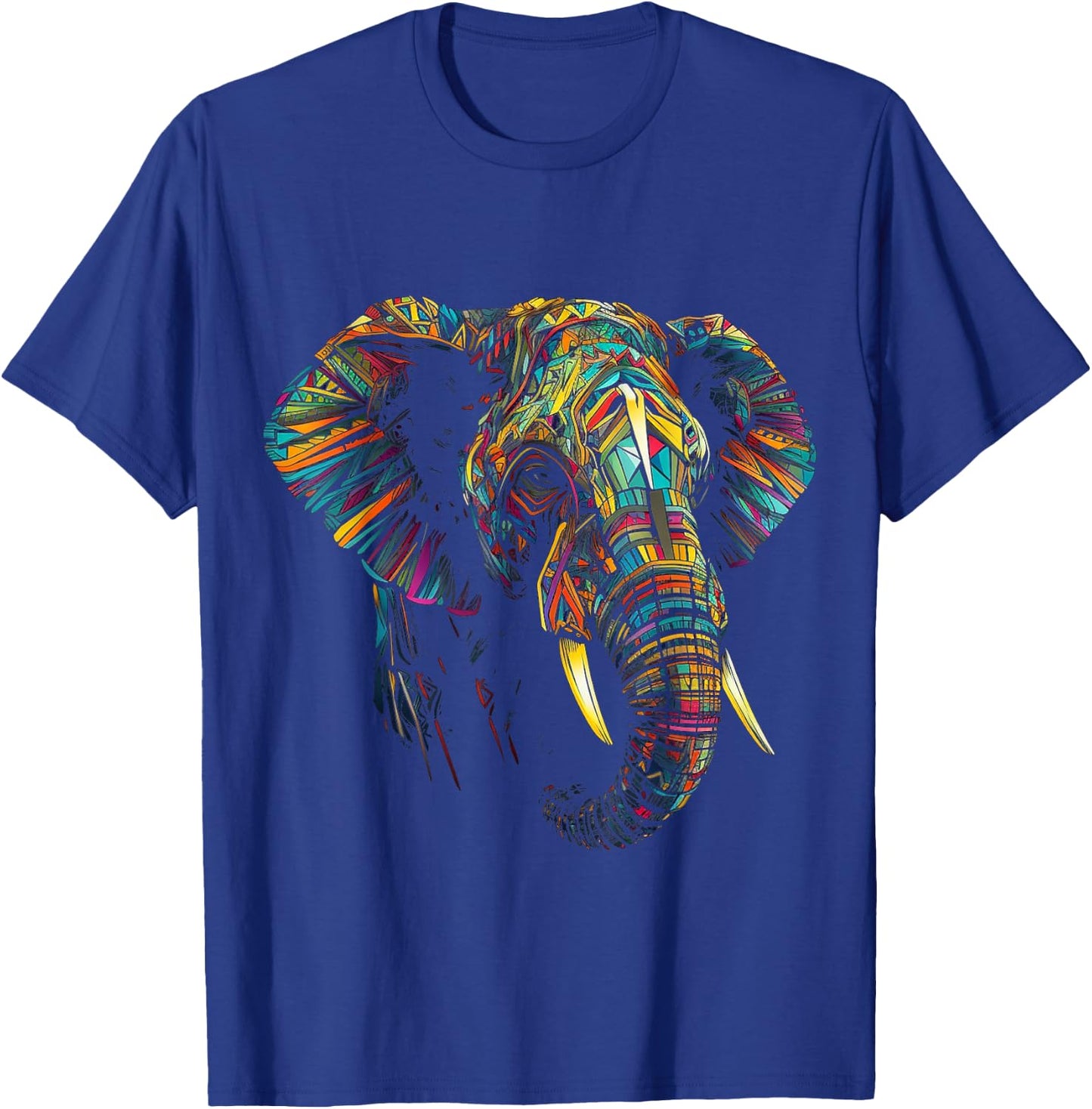 Elephant Animal Colourful Zoo Art Elephant T-Shirt - T-Shirt | Royal