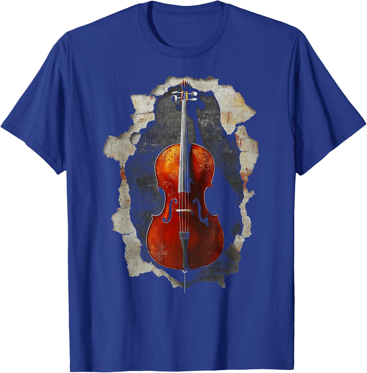 Cello Music Instrument Graphic Art Cello T-Shirt - T-Shirt | Royal