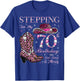 Stepping Into My 70th Birthday With God's Grace and Mercy T-Shirt - T-Shirt | Royal