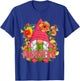 Auntie Cute Floral Flowers Gnome Costume Family Women Lover T-Shirt - T-Shirt | Royal