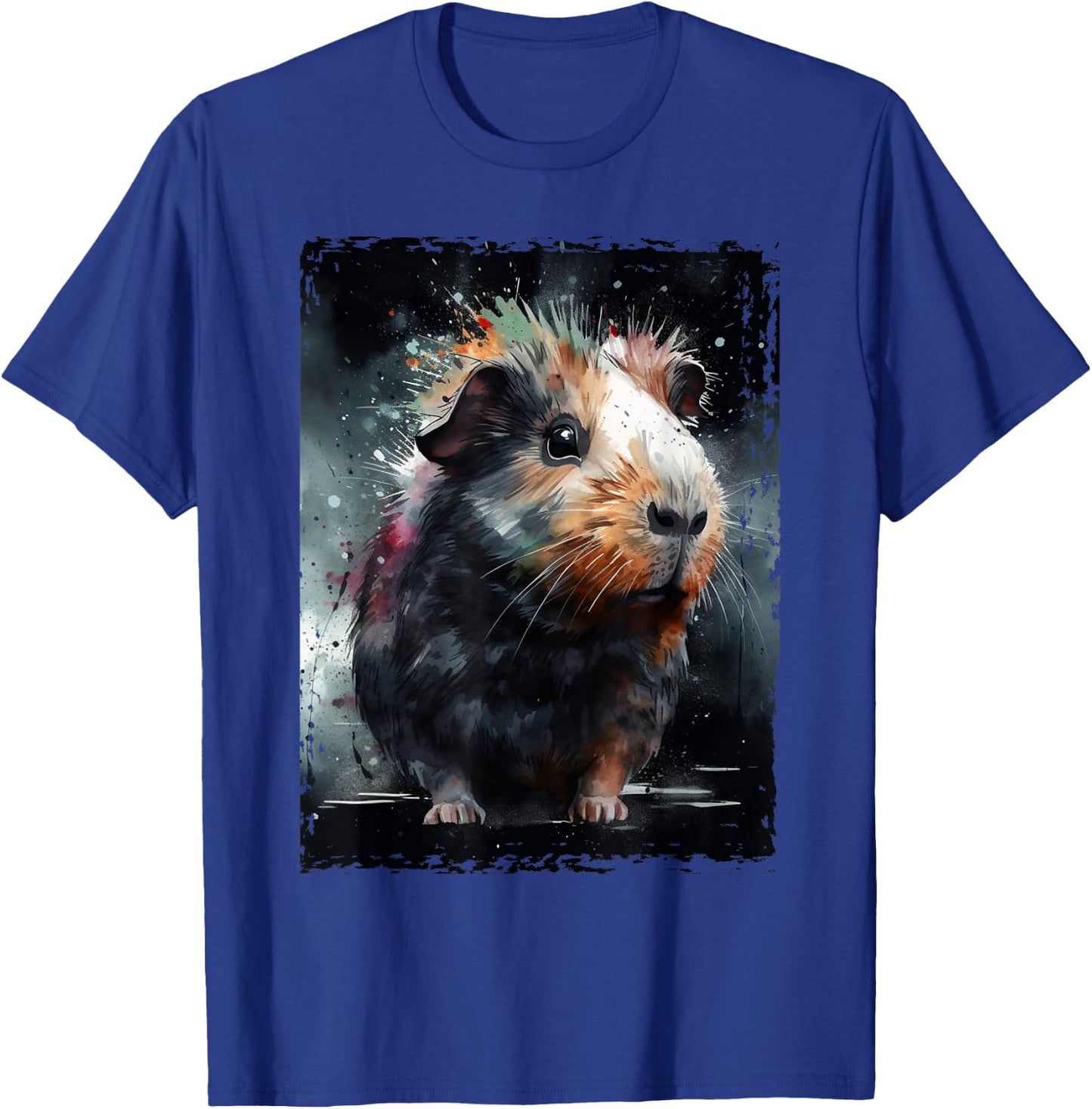 Guinea Pig Shirt Furry Potato Watercolor Guinea Pig Funny T-Shirt - T-Shirt | Royal