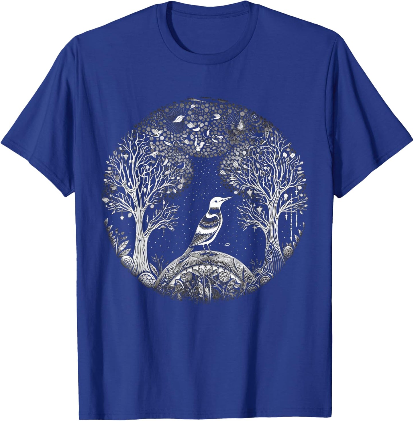 Vogel Baum Kunst Tier Motiv Vogel T-Shirt - T-Shirt | Royal