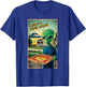 Funny Alien Delivery Pizza UFO Alien Eating Pizza T-Shirt - T-Shirt | Royal