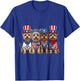 Yorkshire Terrier 4th of July Patriotic Funny Men Women Kids T-Shirt - T-Shirt | Royal