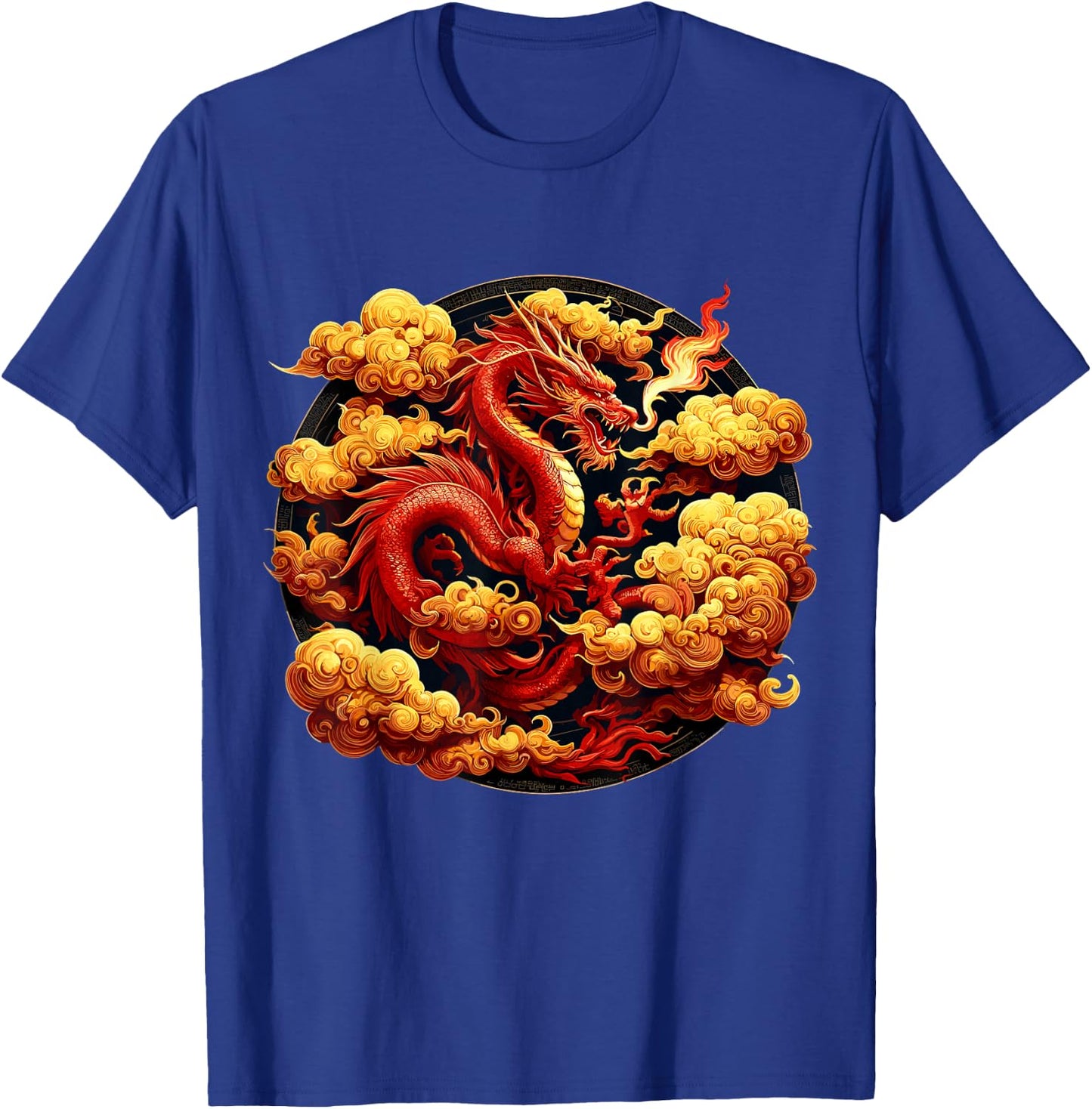 Red Dragon Mythical Fire Breathe Red Fire Dragon T-Shirt - T-Shirt | Royal