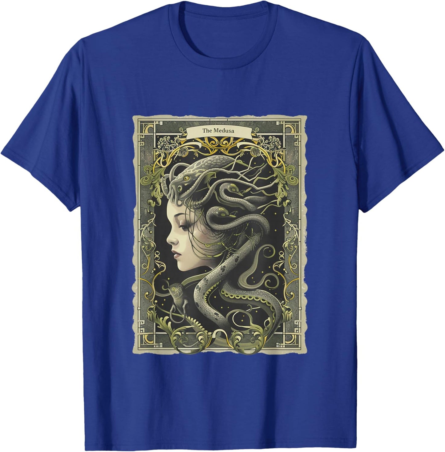 Greek Mythology Medusa Tarot Card Occult Scary Dark Grunge T-Shirt - T-Shirt | Royal