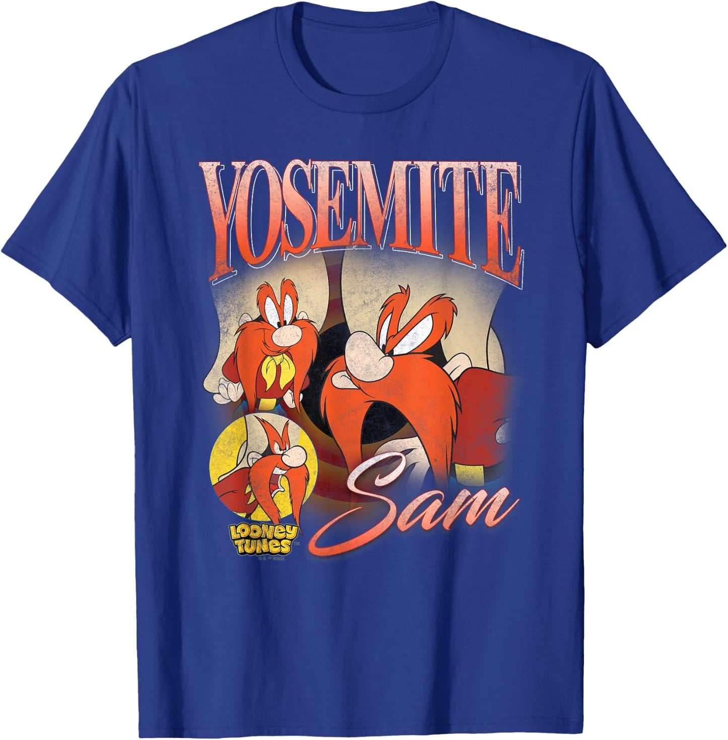Looney Tunes Bootleg Yosemite Sam T-Shirt - T-Shirt | Royal