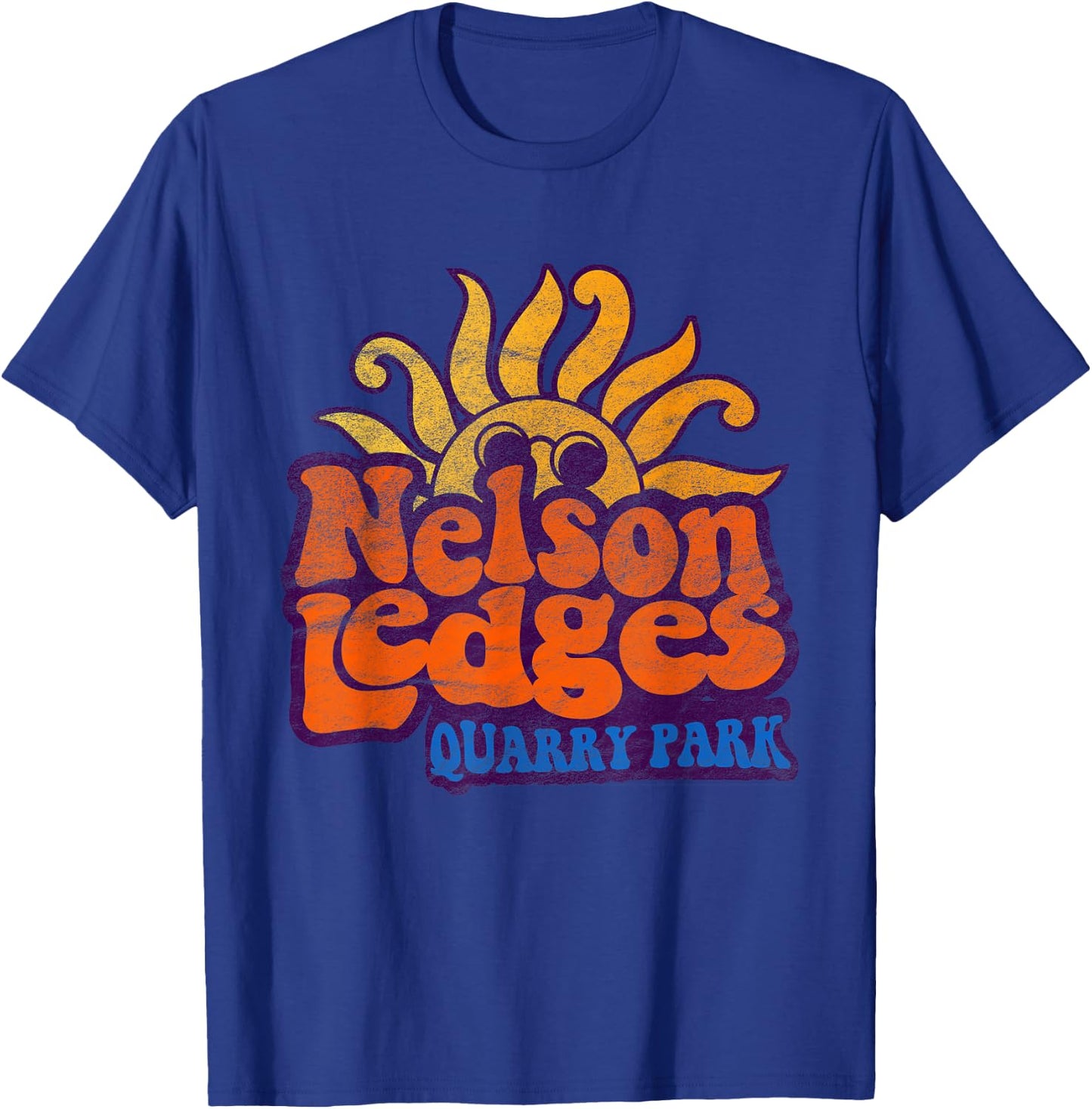 Vintage Nelson Ledges Park Cleveland T-Shirt - T-Shirt | Royal