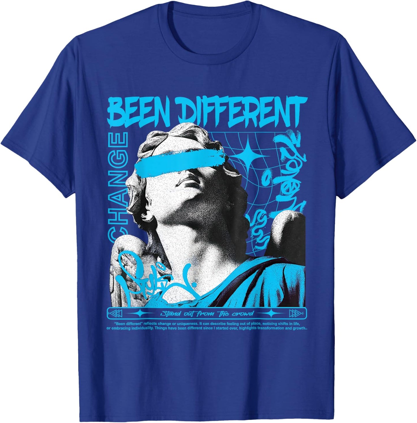Gamma Blue Black White Match T-Shirt - T-Shirt | Royal