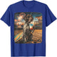 German Shorthaired Pointer Patriotic Beach Fireworks Dog Art T-Shirt - T-Shirt | Royal