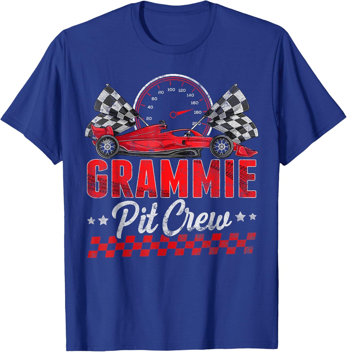 Race Car Birthday Party Racing Family Grammie Pit Crew T-Shirt - T-Shirt | Royal