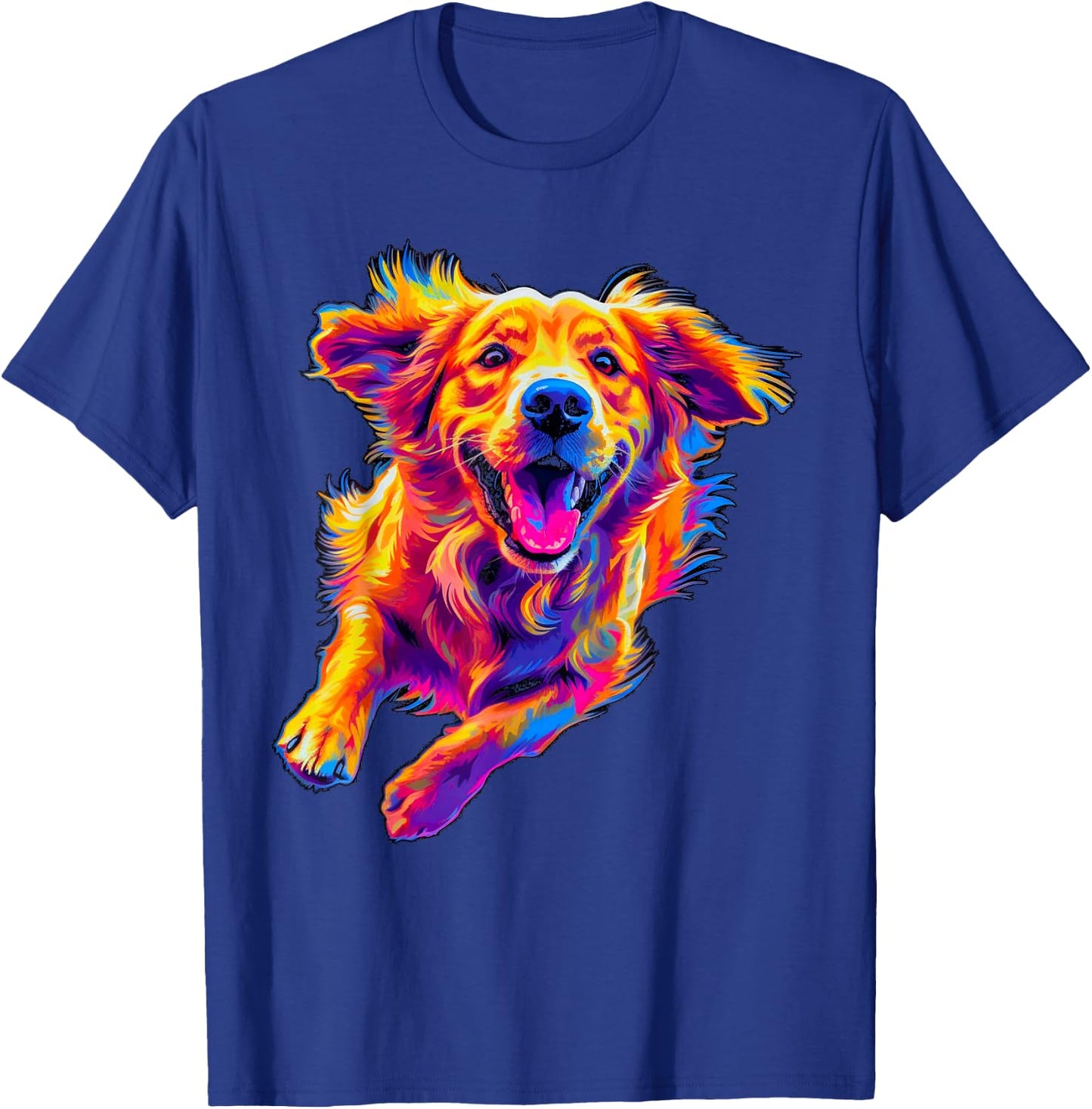 Art Design Funny Golden Retriever Dog T-Shirt - T-Shirt | Royal