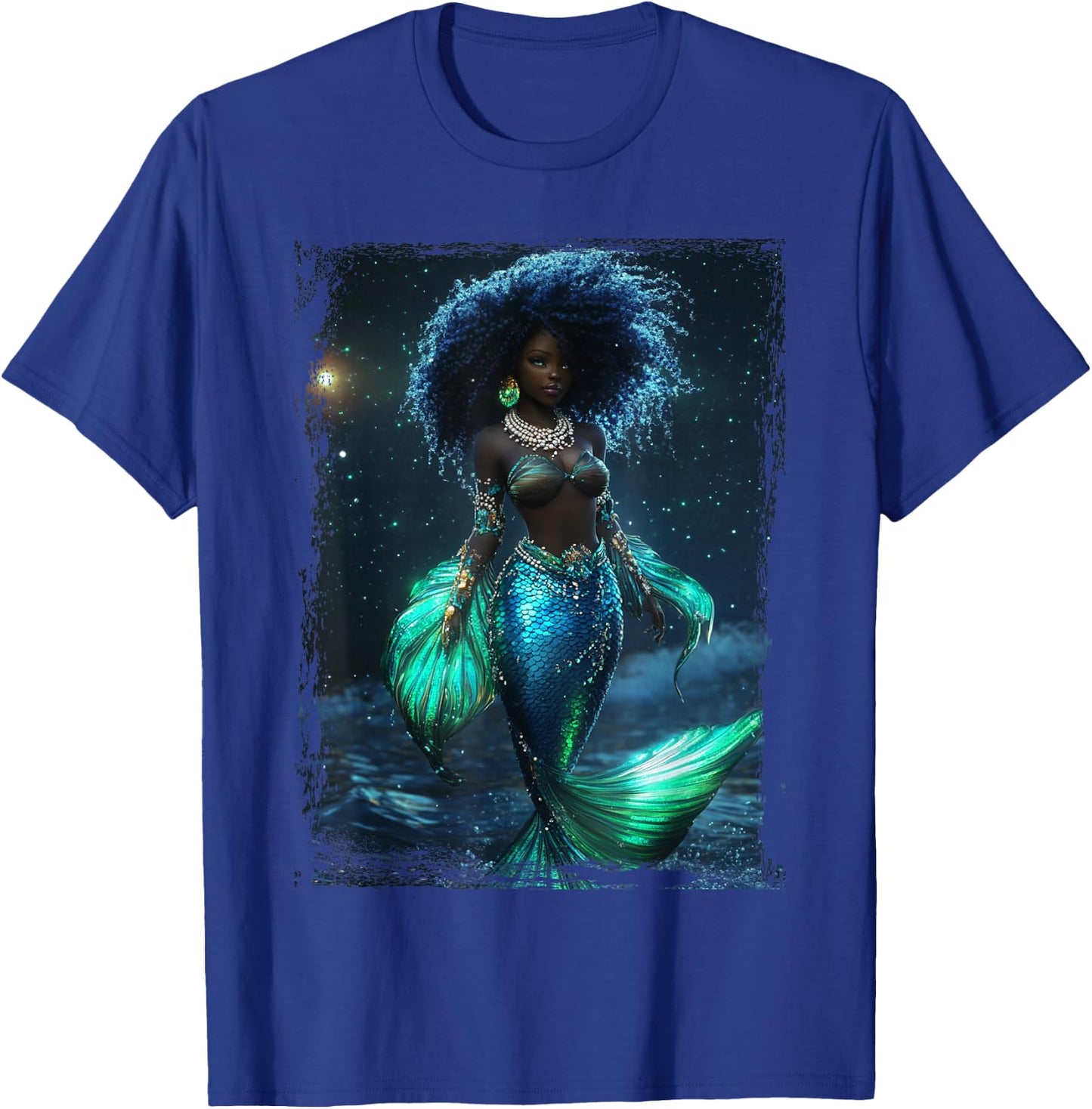 The Goddess Yemaya Wicca African Witch Temperance Mermaid T-Shirt - T-Shirt | Royal