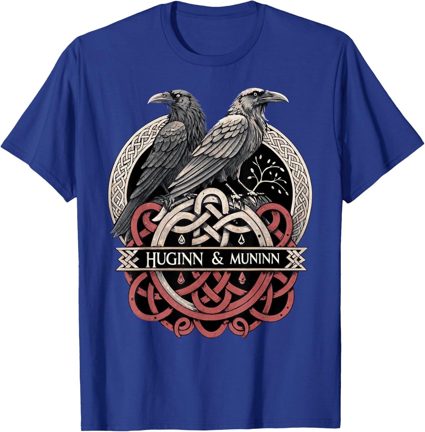 Viking Knotwork - Odin’s Eyes Huginn & Muninn T-Shirt - T-Shirt | Royal