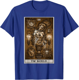 The World Tarot Card Victorian Ghost Gothic Occult Horror T-Shirt - T-Shirt | Royal