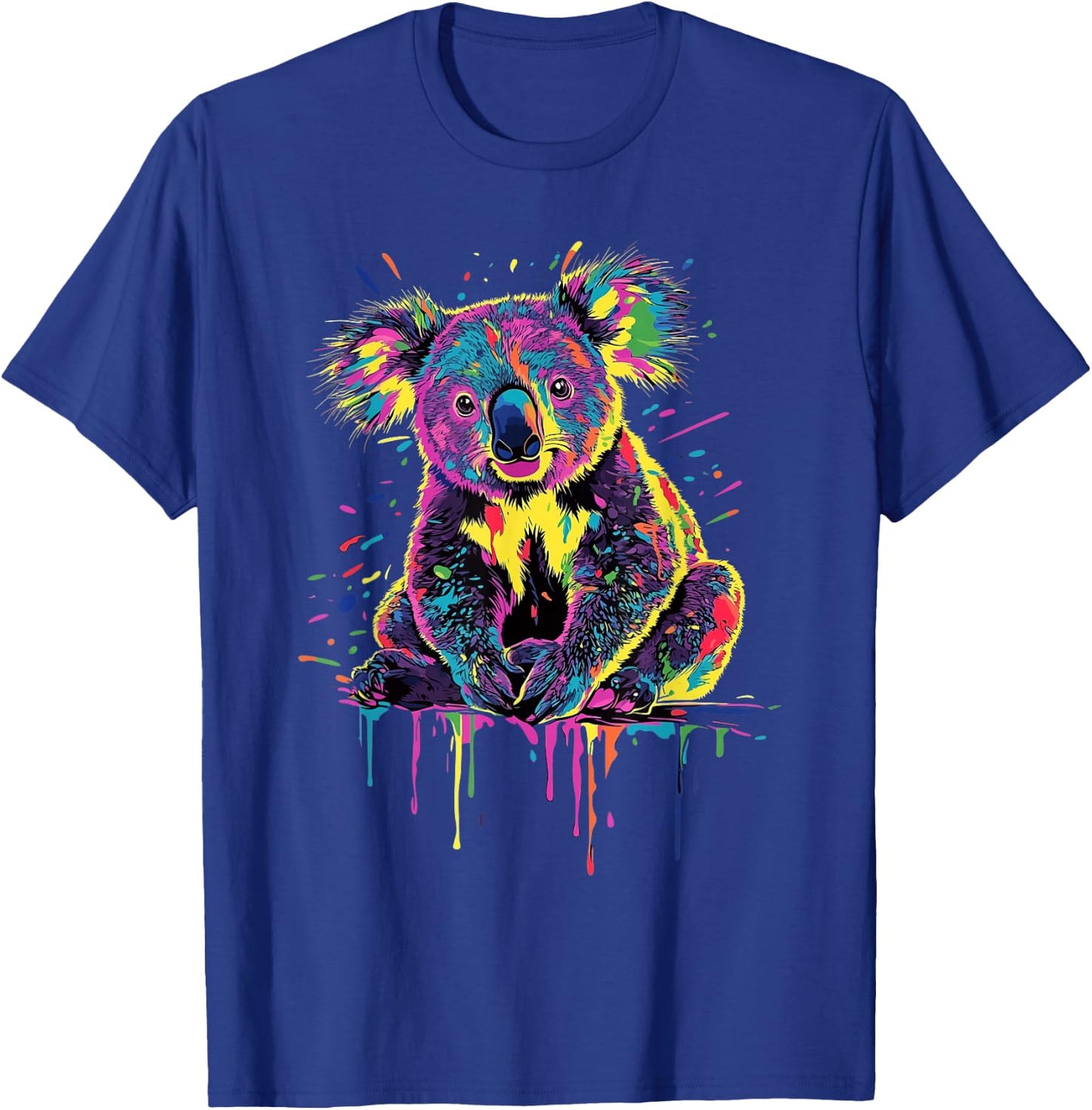 Koala Lovers Colorful Splash Art Koala T-Shirt - T-Shirt | Royal