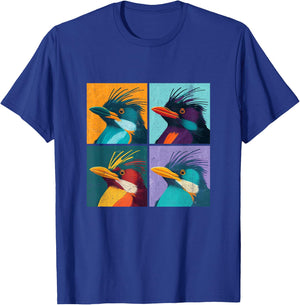 Macaroni Penguin Pop Art Design Illustration Colorful Animal T-Shirt - T-Shirt | Royal