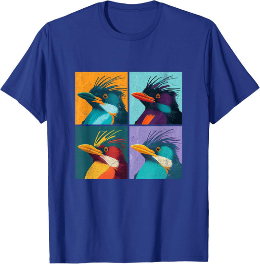 Macaroni Penguin Pop Art Design Illustration Colorful Animal T-Shirt - T-Shirt | Royal