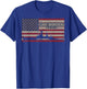 USS Worden DLG-18 Destroyer CG-18 Cruiser Ship American Flag T-Shirt - T-Shirt | Royal