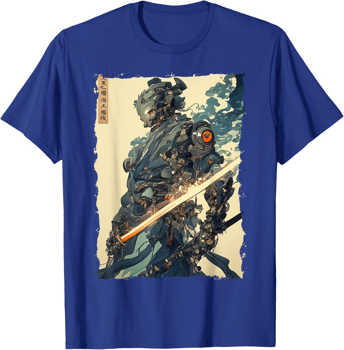 Cyber Samurai Mecha Ronin Futuristic Japan T-Shirt - T-Shirt | Royal