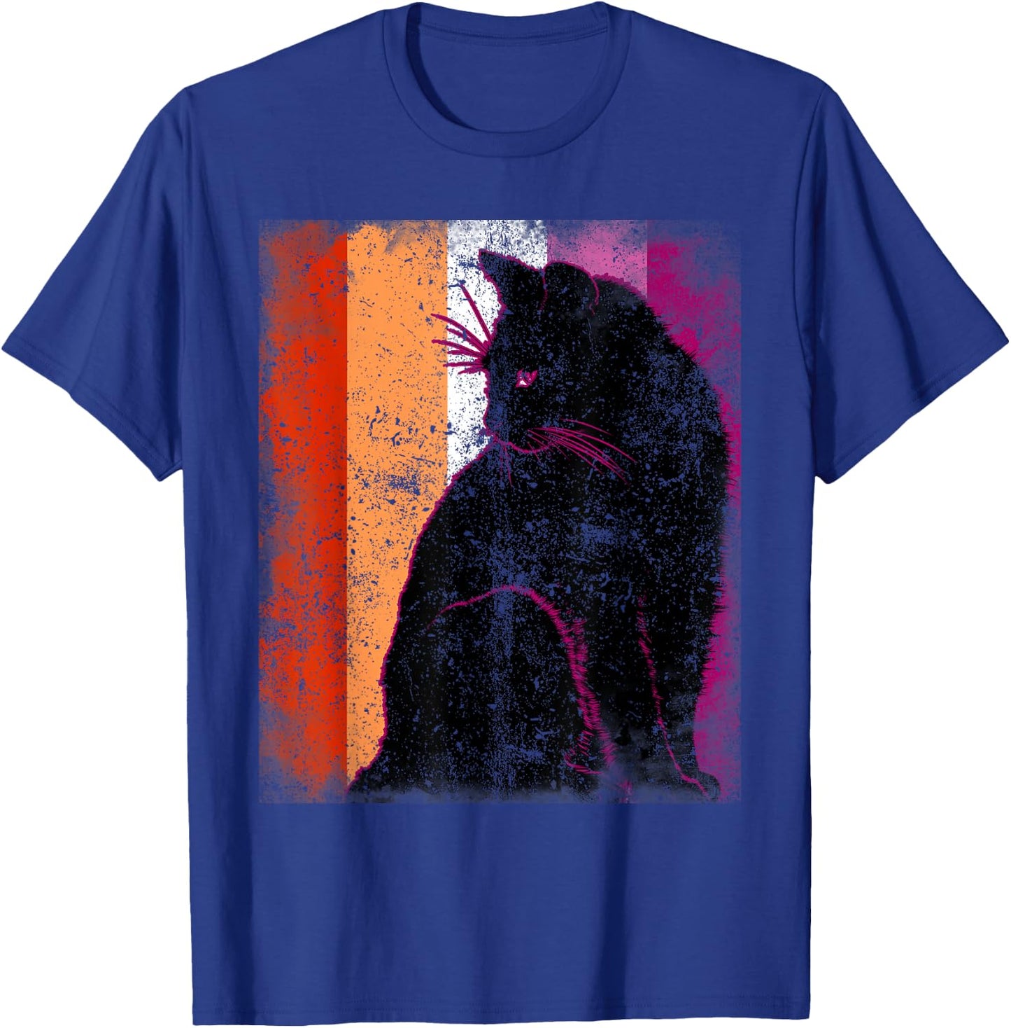Subtle Lesbian Cat Funny Kitten LGBT Lesbian Flag , black T-Shirt - T-Shirt | Royal