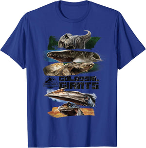 Jurassic World Rebirth Colossal Giants Panel T-Shirt - T-Shirt | Royal