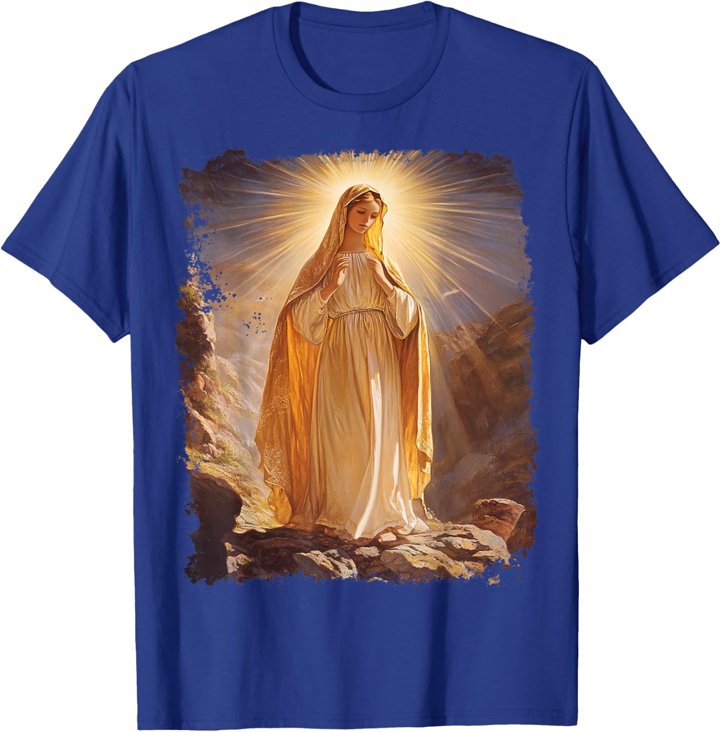 The Virgin Mary Christian Church Religion Women's T-Shirt - T-Shirt | Royal