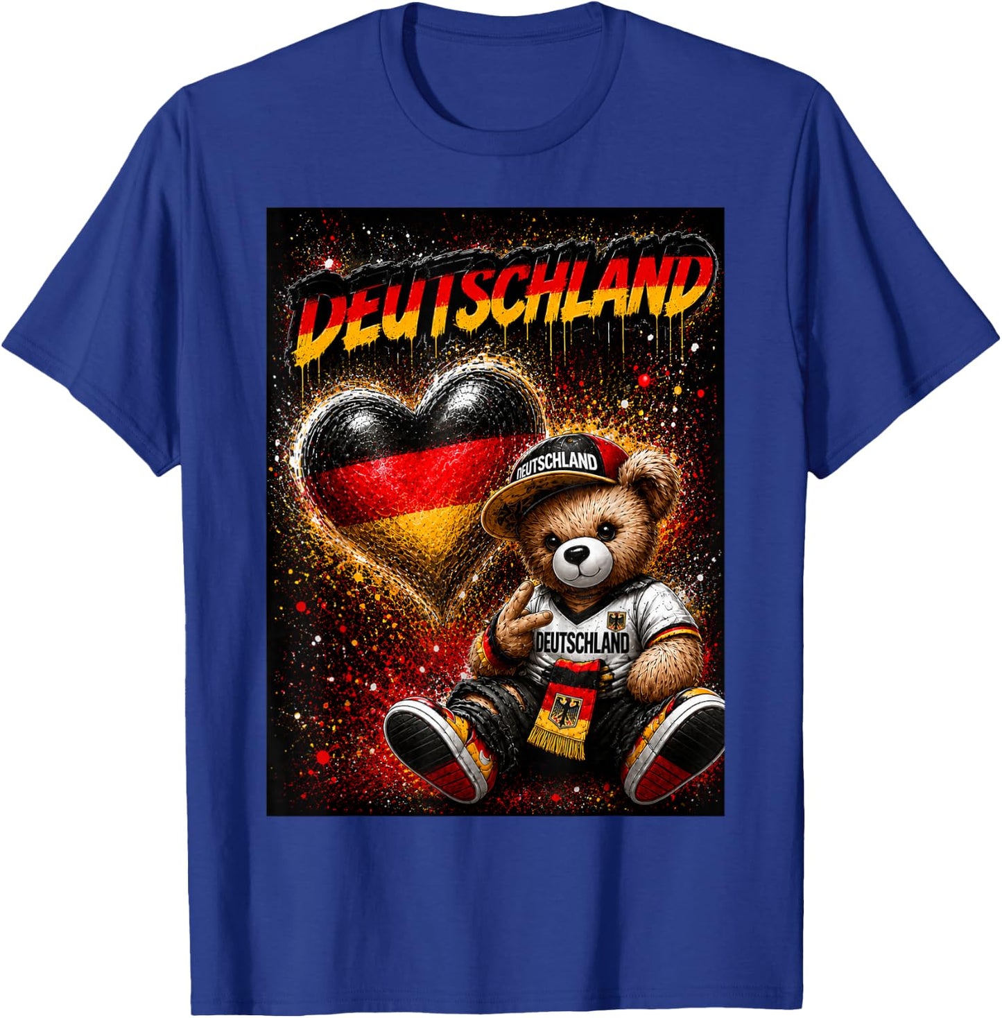Deutschland Trikot Deutsche Flagge Germany T-Shirt - T-Shirt | Royal