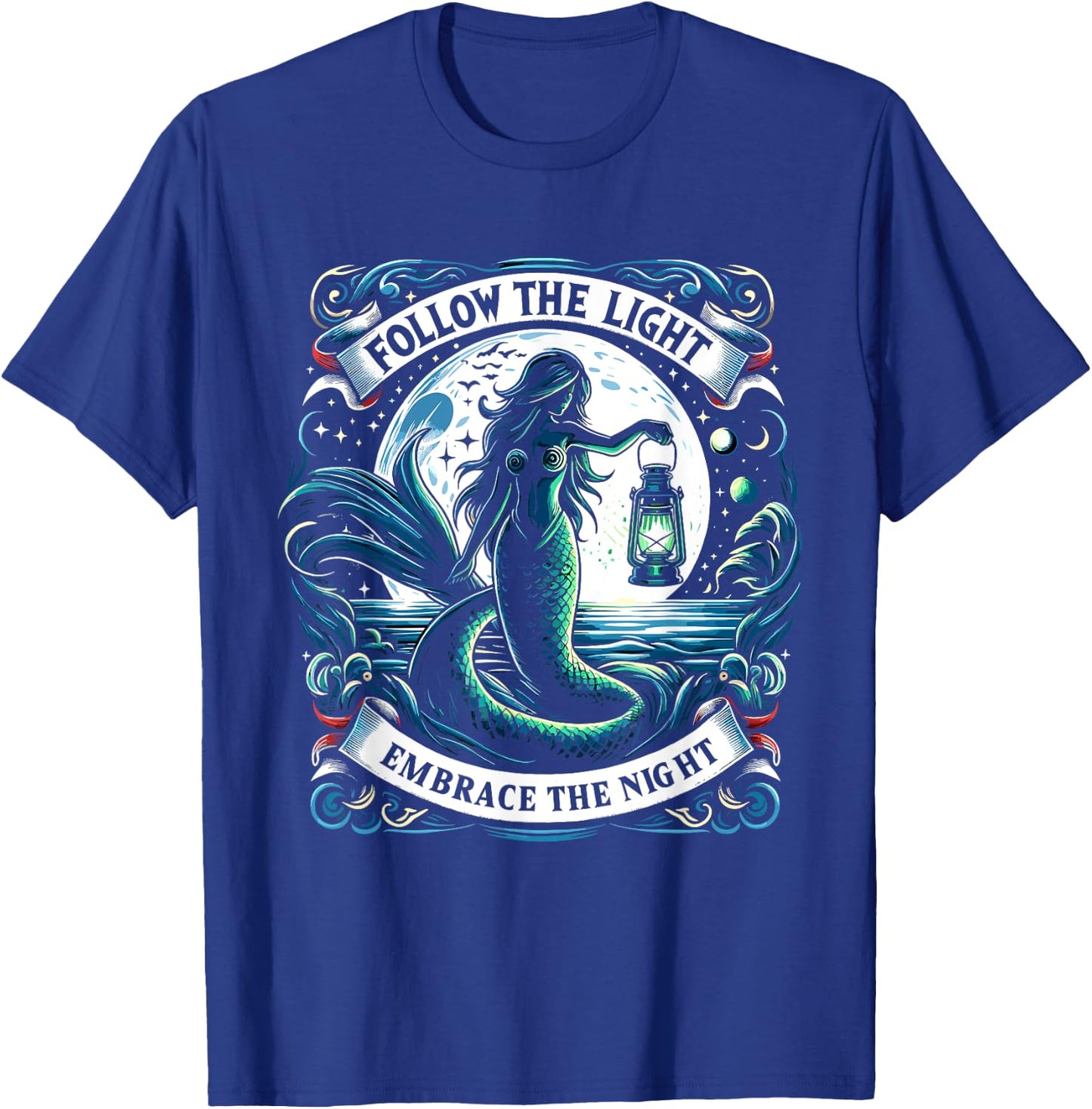 Spooky Sirens Horror Mermaid Creepy Mermaid Haunted Sea T-Shirt - T-Shirt | Royal