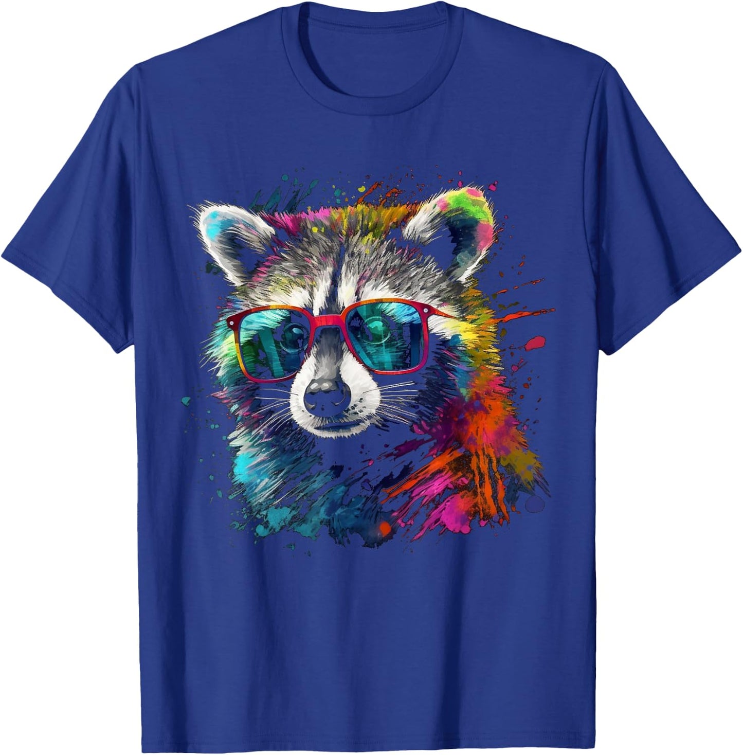 Waschbär bunte Sonnenbrille - Tiermotiv Kunst Waschbär T-Shirt - T-Shirt | Royal