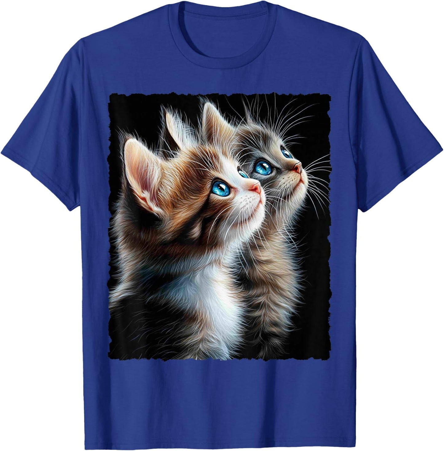Cute Magic Cat Kitten Fantasy Art , black T-Shirt - T-Shirt | Royal
