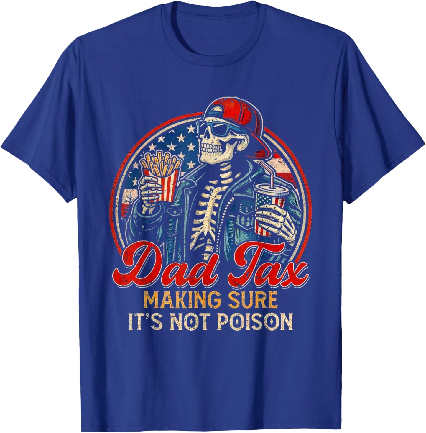 Vintage Dad Tax Definition Men Funny Father's Day T-Shirt - T-Shirt | Royal