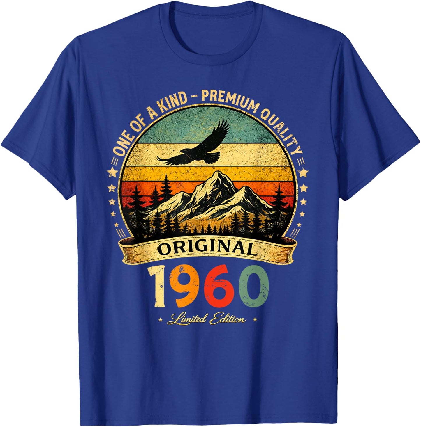 Cadeau Anniversaire 66 Ans Homme/Femme Vintage 1960 Année 66 T-Shirt - T-Shirt | Royal
