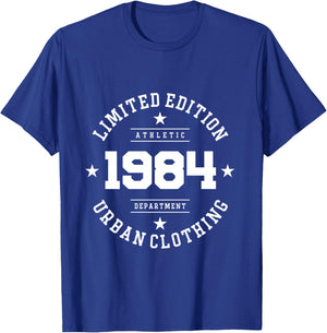 Édition limitée 1984 Anniversaire 1984 Né en 1984 Manche Longue T-Shirt - T-Shirt | Royal